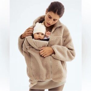 NWT H&M Babywearing before and after Sherpa Teddy Jacket medium